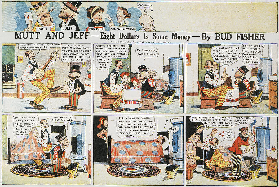 1918 Painting - Comic Mutt & Jeff, 1918 by Granger