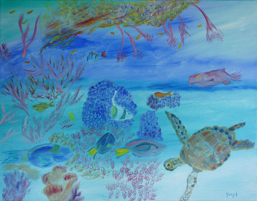 Fish Painting - Coming Out of My Shell by Meryl Goudey