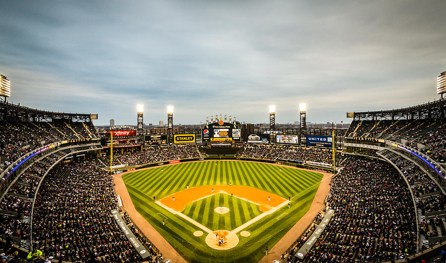 Comiskey Park Night Game Photograph by Anthony Doudt