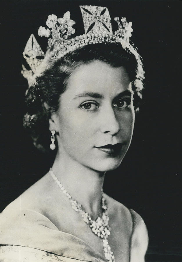 Command Portrait Of H.m. Queen Elizabeth II. First Since Accession To The Throne. Photograph by Retro Images Archive
