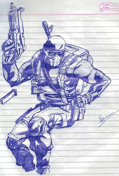 Commando Sketch by BalefireStudios on DeviantArt