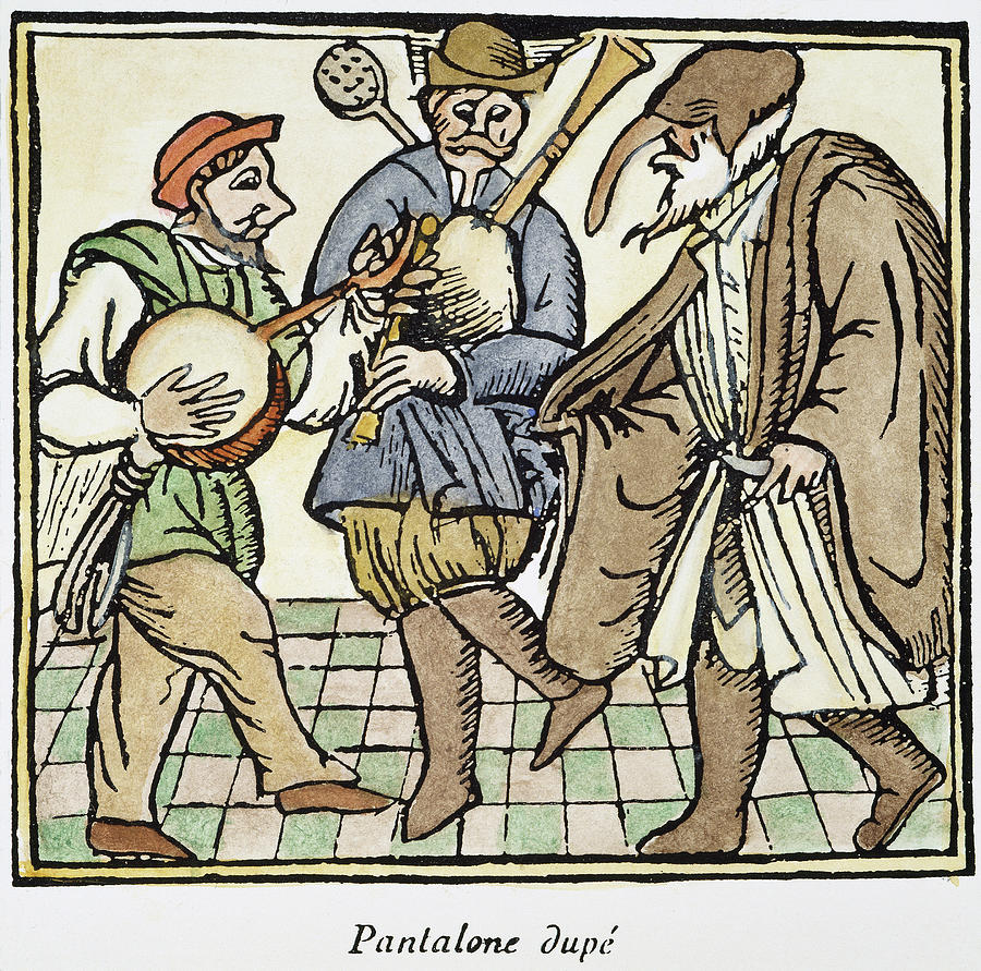 Commedia Del Arte, 17th C Painting by Granger