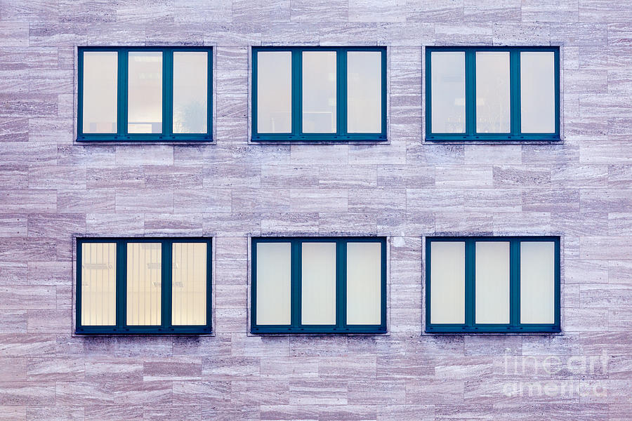 Abstract Photograph - Commercial building windows architecture pattern by Stephan Pietzko