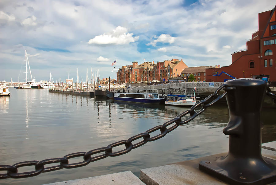 Boston Photograph - Commercial Wharf and Harborwalk Boston MA by Mark Wiley Boston Photograph - Commercial Wharf and Harborwalk Boston MA by Mark Wiley