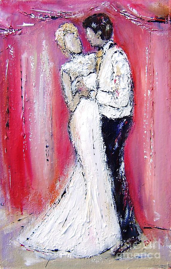 Commission a wedding portrait as a gift  Painting by Mary Cahalan Lee - aka PIXI