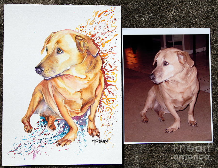 Commissioned Dog #2 Painting by Maria Barry