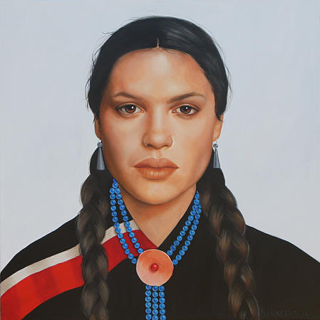 American Indian Faces Painting - Commissioned Painting by K Henderson by K Henderson