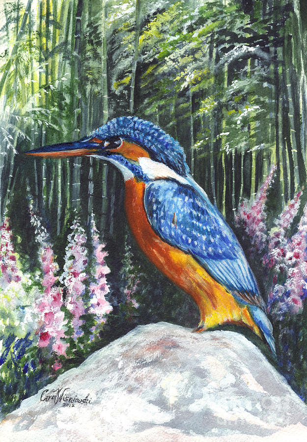 Common Kingfisher  Painting by Carol Wisniewski