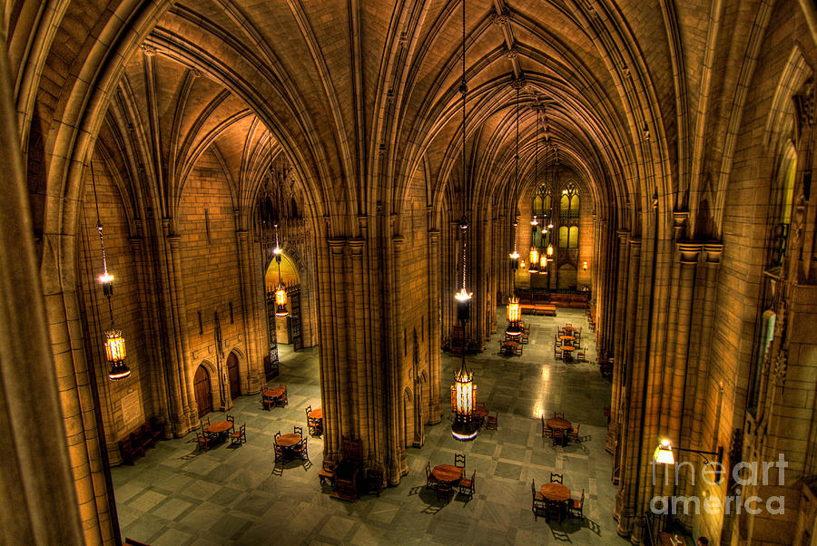 Architecture Photograph - Commons Room Cathedral of Learning University of Pittsburgh by Amy Cicconi