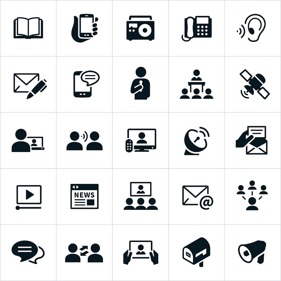 Communication Methods Icons Drawing by Appleuzr