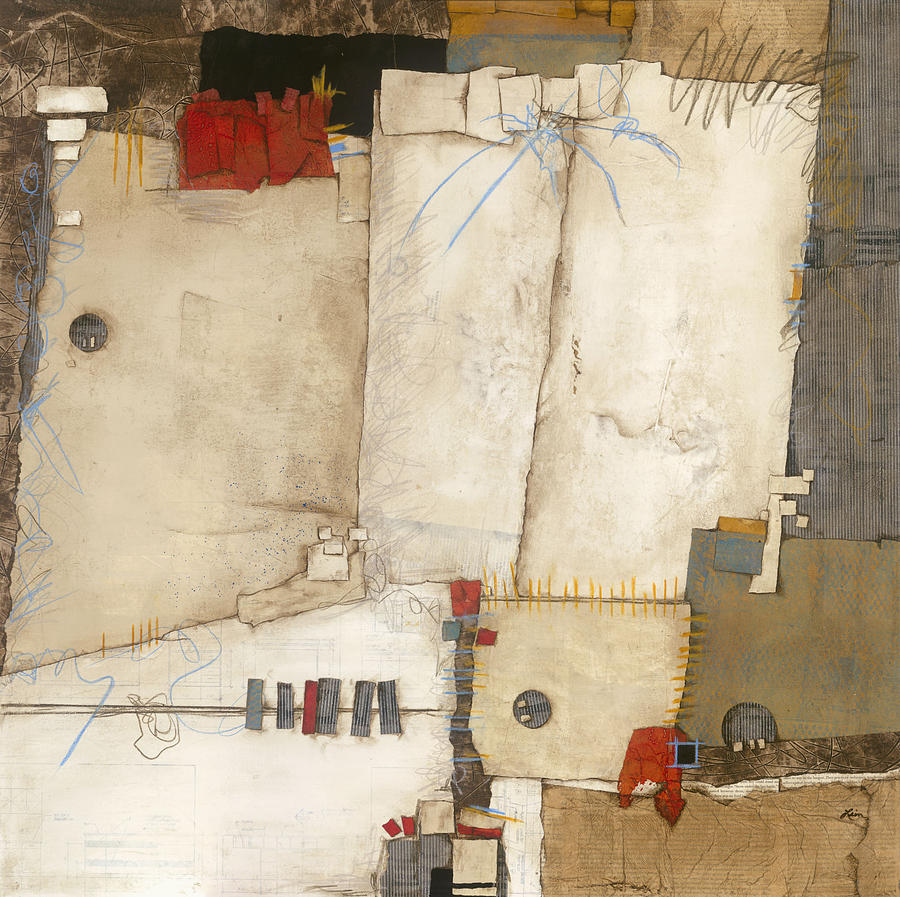Abstract Mixed Media - Communication R we really listening  by Laura  Lein-Svencner