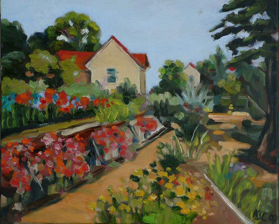 Community Garden Painting by Karen Coggeshall