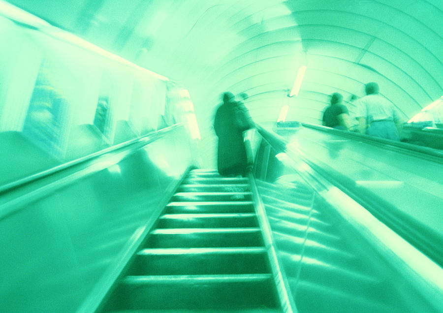 Commuters On An Escalator Photograph by Bettina Salomon/science Photo Library
