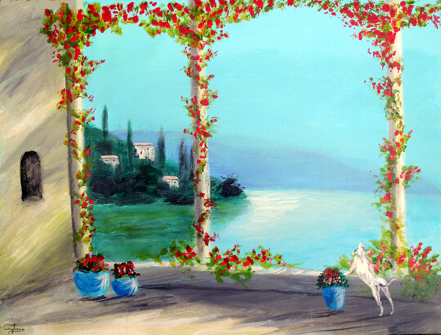 Como Italy Painting by Larry Cirigliano