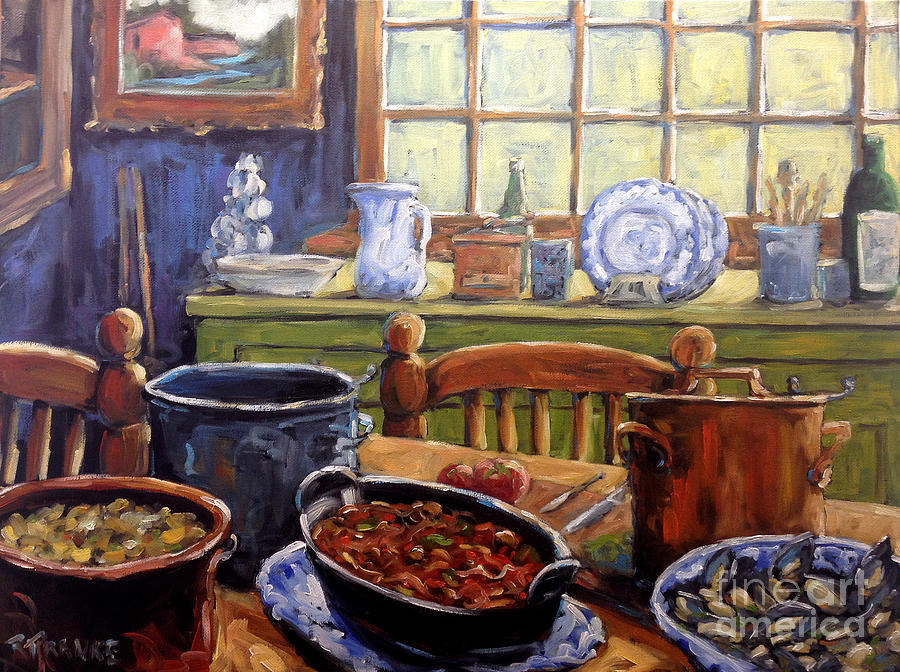 Vegetable Painting - Company for Dinner by Prankearts by Richard T Pranke