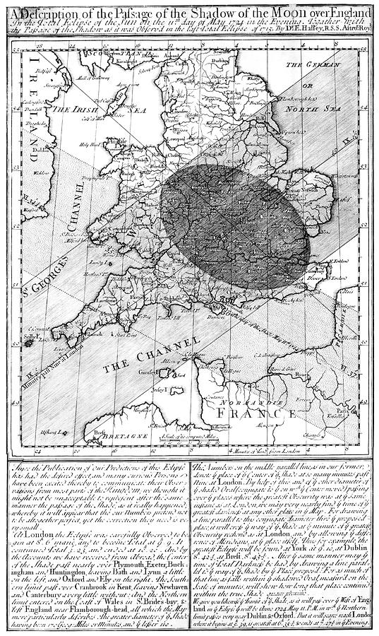 Map Photograph - Comparison Of Solar Eclipses by Royal Astronomical Society/science Photo Library