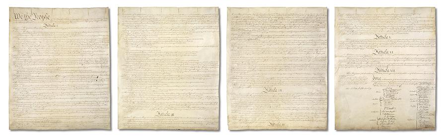 Constitution Digital Art - Complete US Constitution by Ron Hedges