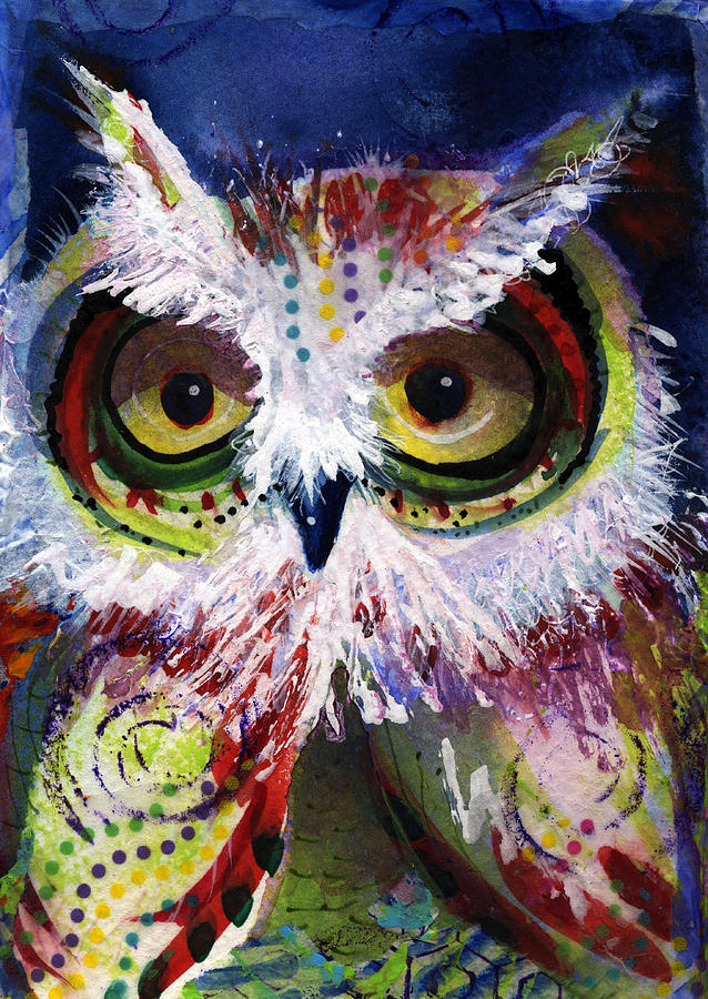 Complimentary Owl Painting by Laurel Bahe