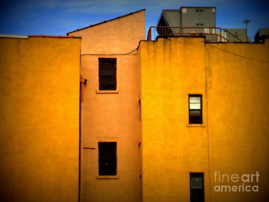 Composition in Blue and Gold 2 - Architecture of New York City Photograph by Miriam Danar