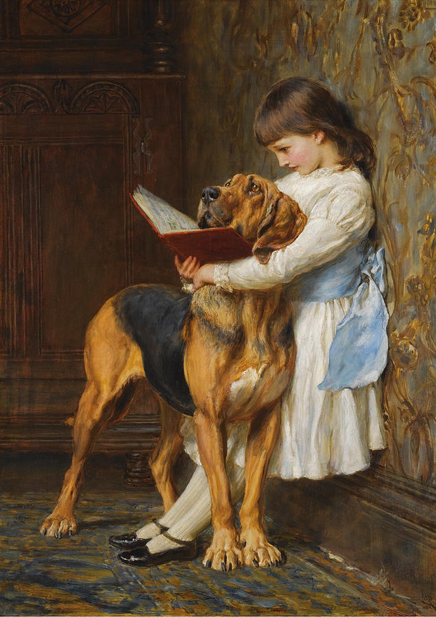 Compulsory Education Painting by Briton Riviere