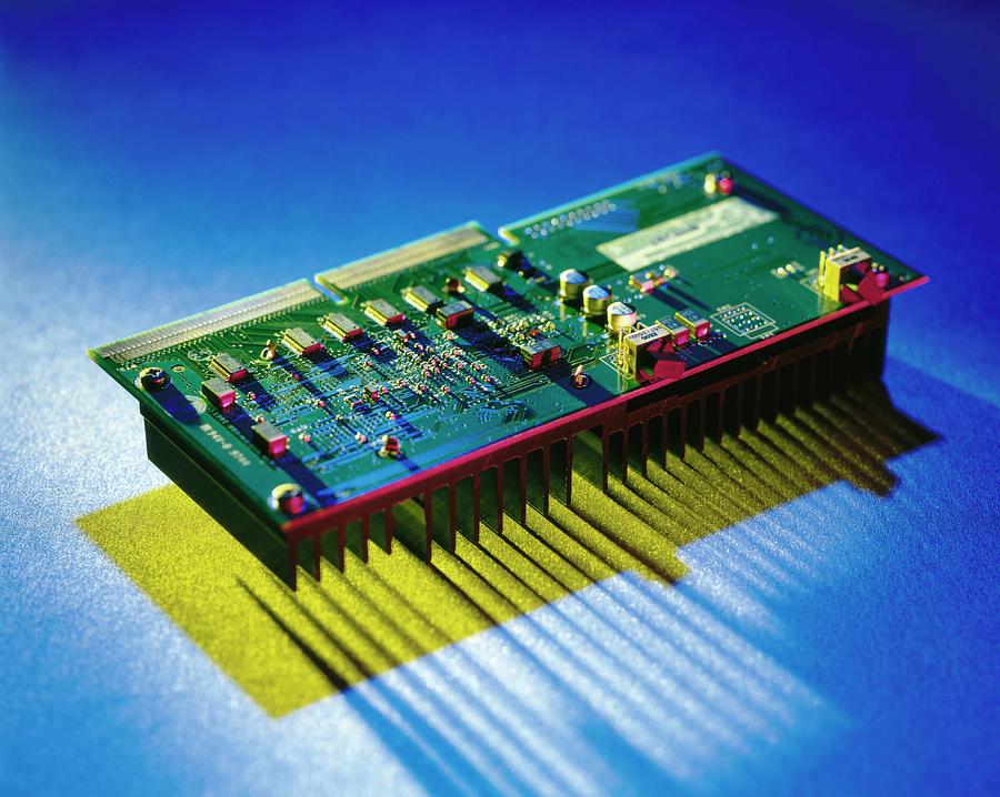 Device Photograph - Computer Circuit Board by Patrick Llewelyn-davies/science Photo Library