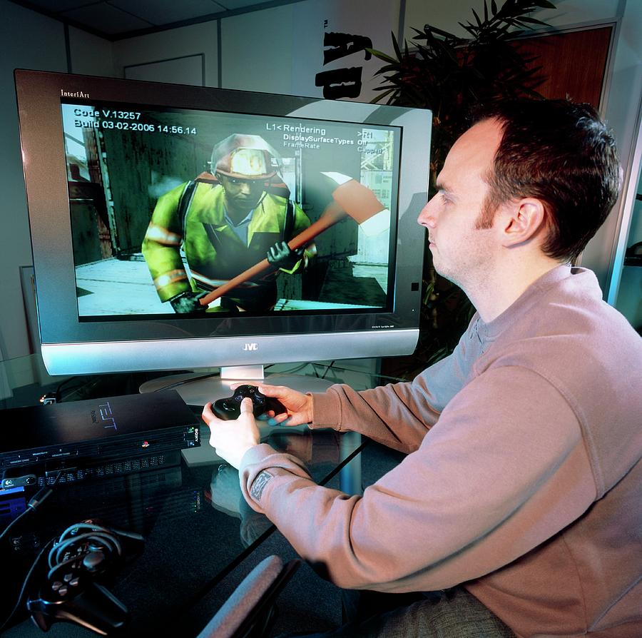 Computer Game Production by Brian Bell/science Photo Library