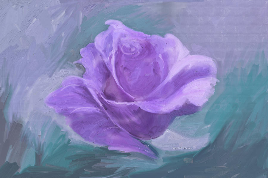 Computer Generated Image Of A Purple Painting by Angela A Stanton