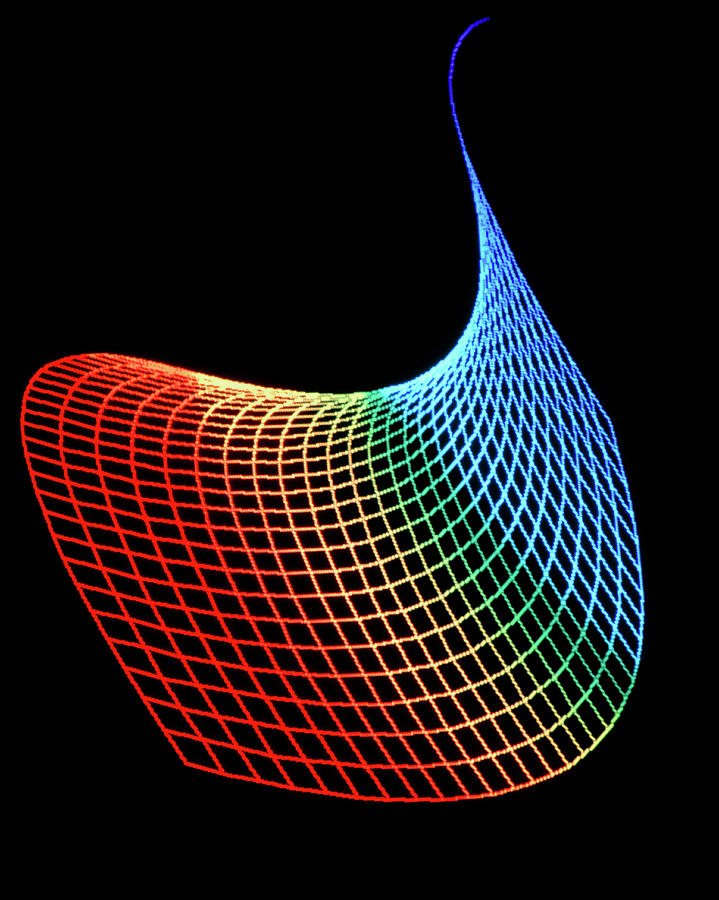 Computer Generated Mathematical Saddle Photograph by Alfred Pasieka/science Photo Library