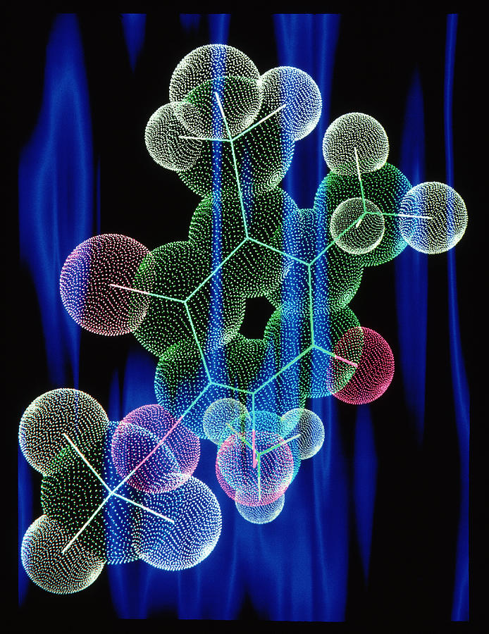Computer Graphic Of A Coenzyme Q Molecule Photograph by Alfred Pasieka/science Photo Library