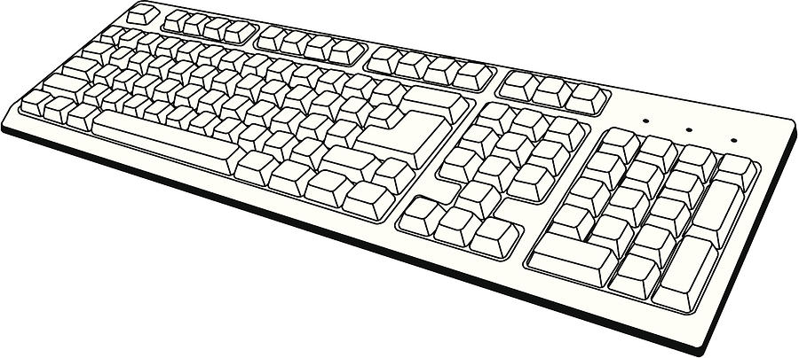 Computer Keyboard Coloring Page
