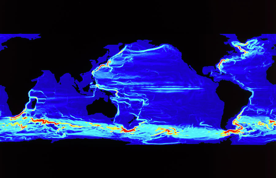 Computer Model Of Global Ocean Currents Photograph by Los Alamos National Laboratory/science Photo Library