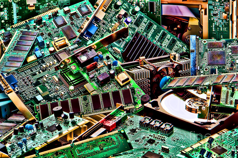 Computer Parts Photograph by Olivier Le Queinec | Fine Art America