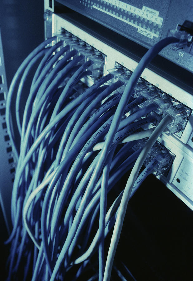 Computer Patch Panel Photograph by Gary Parker/science Photo Library