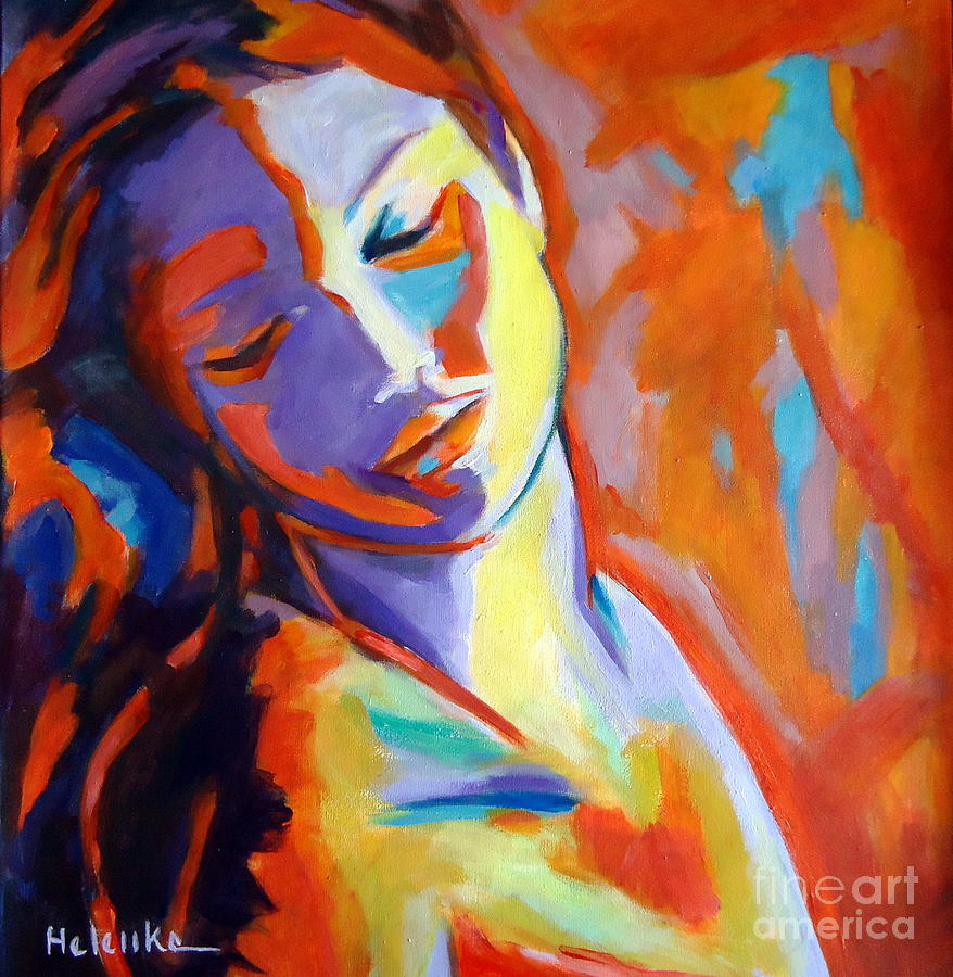 Colorful Painting - Concealed sorrows by Helena Wierzbicki