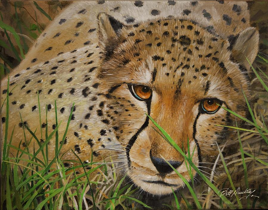Wildlife Painting - Concentration by Bill Dunkley