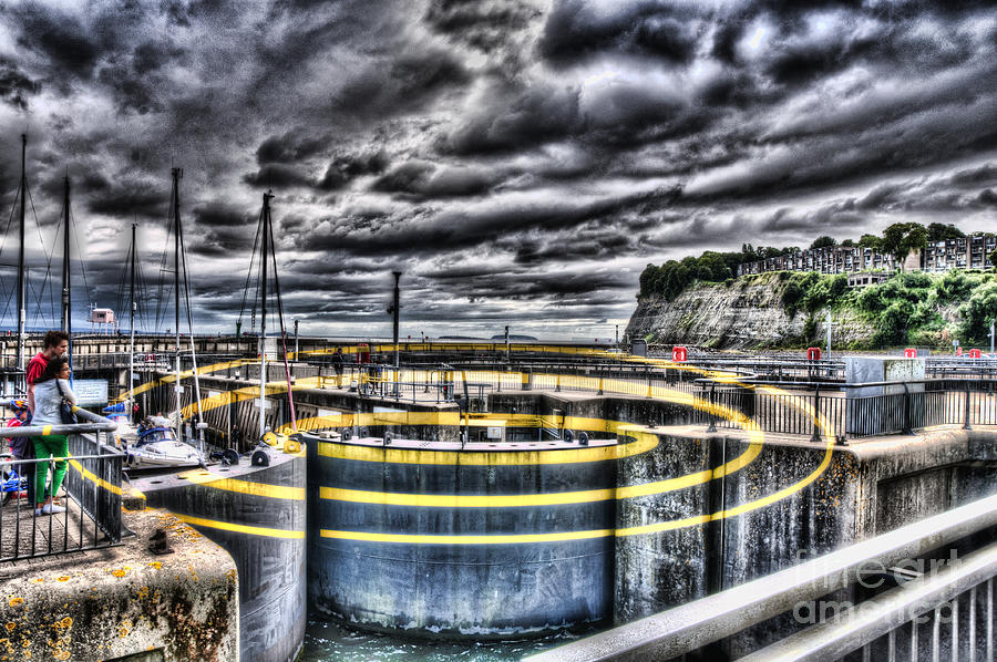 Concentric Circles Cardiff Bay Barrage Photograph by Steve Purnell