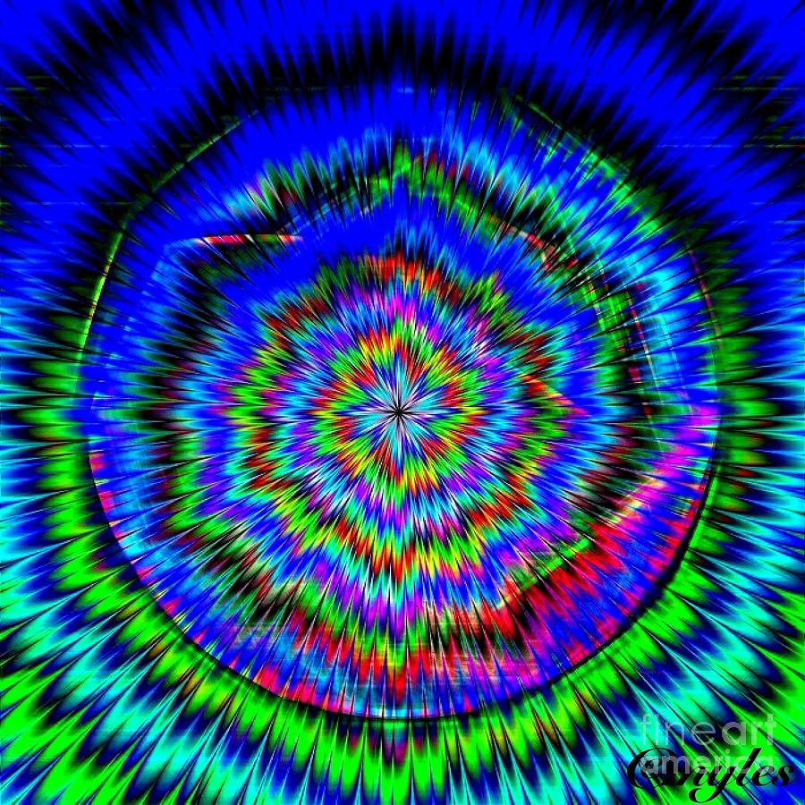 Concentric Hypnotic Circles 1 Digital Art by Saundra Myles