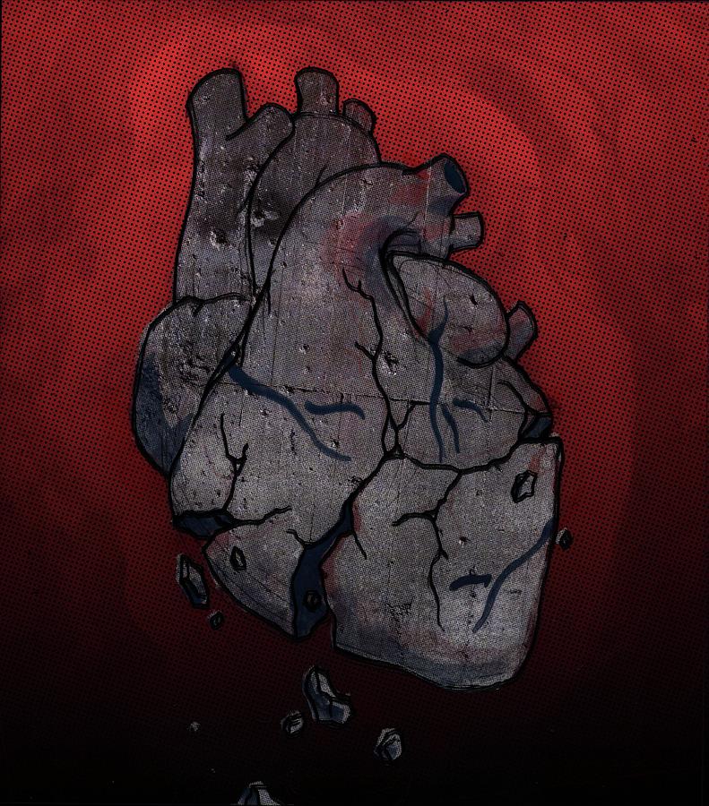 Conceptual Illustration Of Broken Human Heart Photograph by Fanatic ...