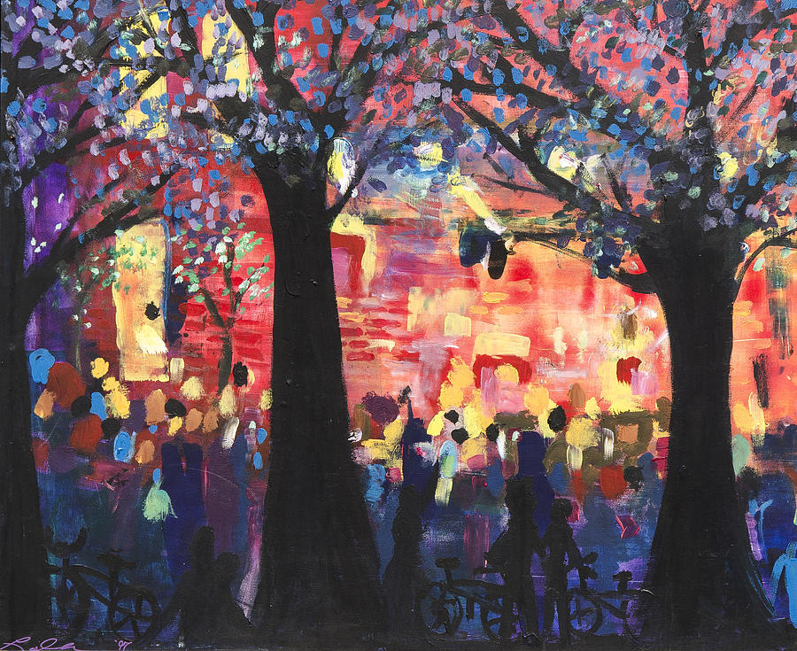 Concert on the Mall Painting by Leela Payne