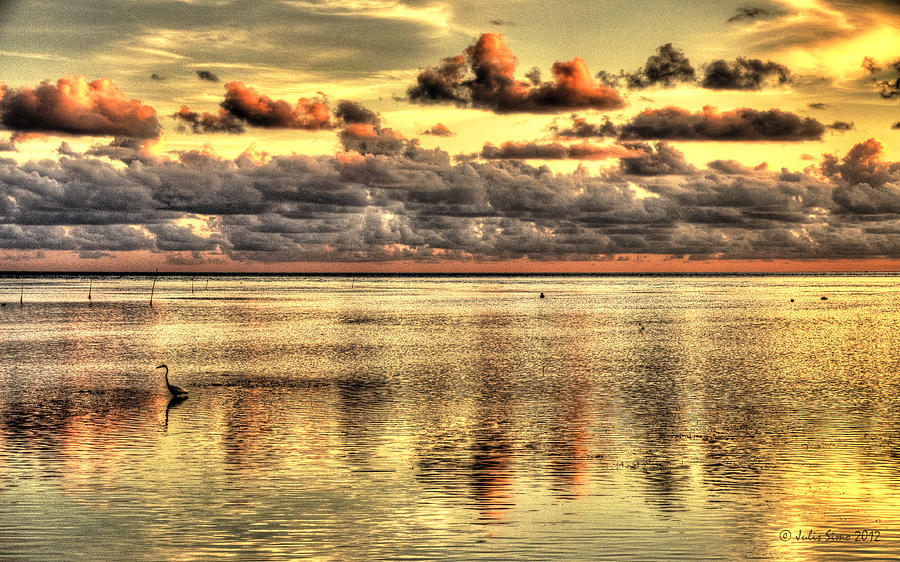 Key Photograph - Conch Key Bay Sunset by Julis Simo