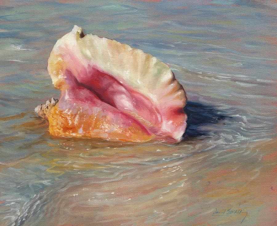 Conch Shell Painting by David Stribbling