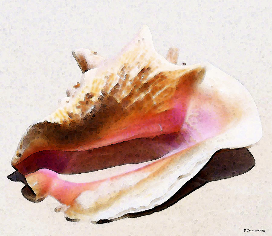 Shell Painting - Conch Shell - Listen by Sharon Cummings