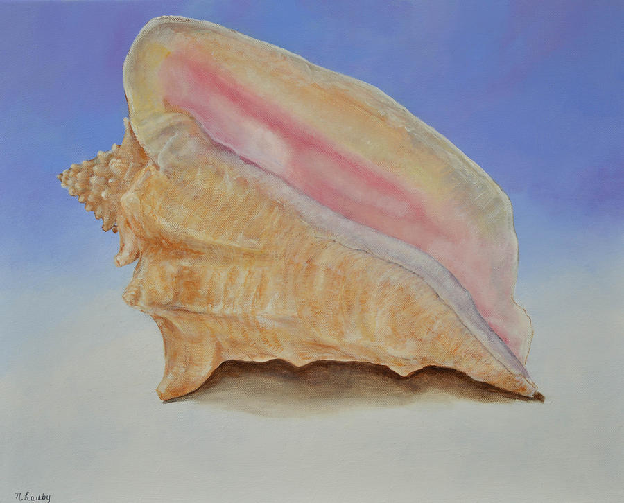 Conch Shell Painting by Nancy Lauby