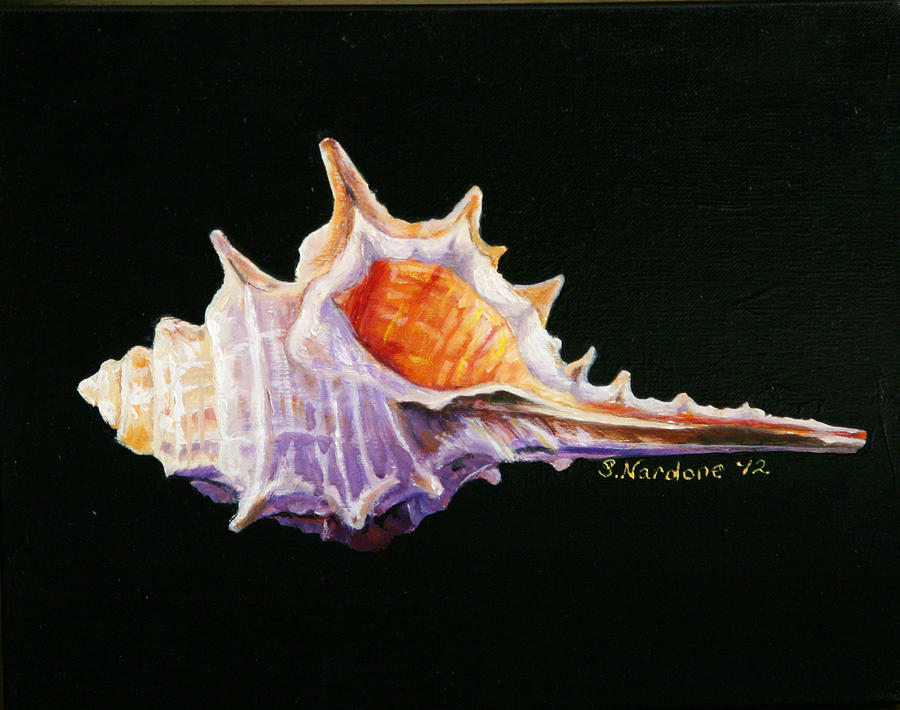 Conch Shell Painting by Sandra Nardone