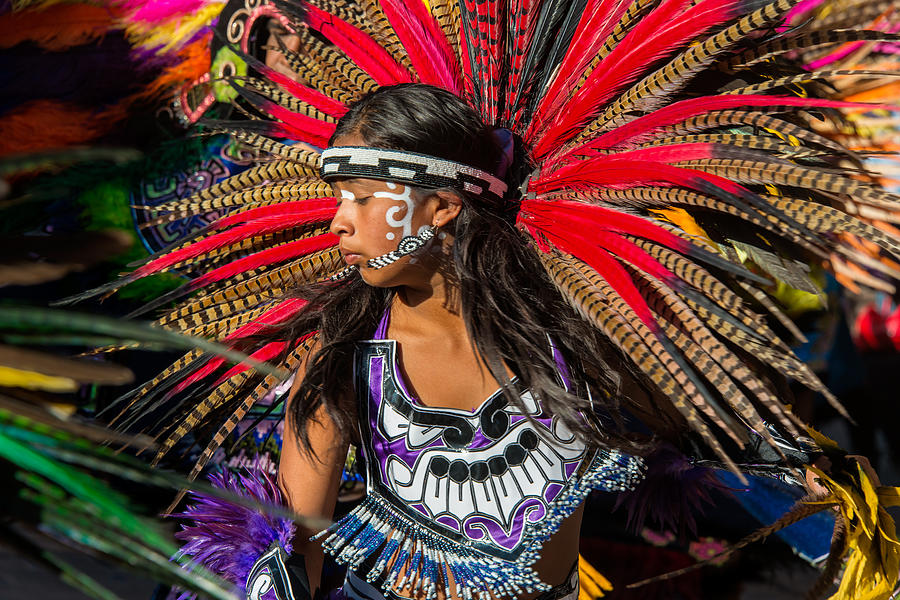 Mexico Photograph - Concheros Dancer #2 by Niels Henriksen.