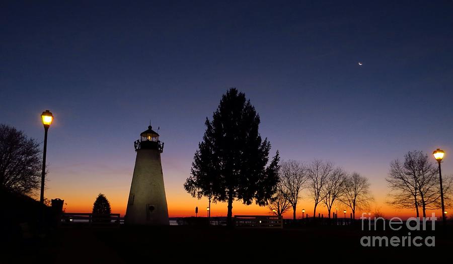 Concord point lighthouse before dawn Photograph by Rrrose Pix