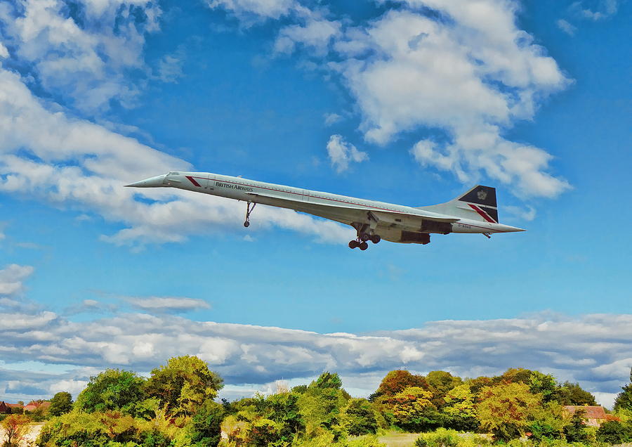 Jet Digital Art - Concorde on Finals by Paul Gulliver