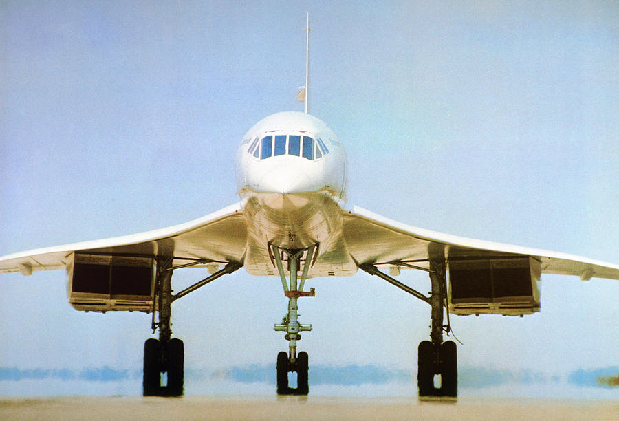 Concorde On Airport Runway Photograph by Us National Archives