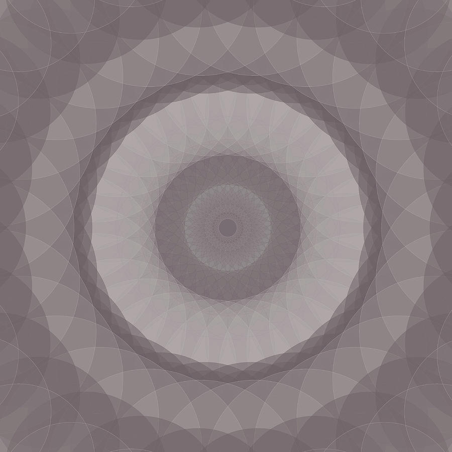 Concrete Concentric Circle Mandala Drawing by FrankRamspott