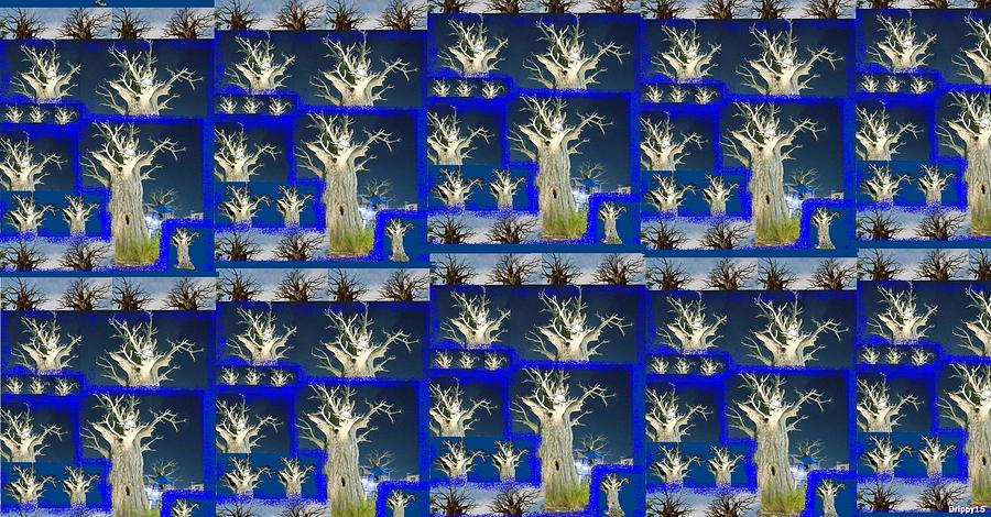 Tree Digital Art - Concrete Tree Forest by Drippy 15